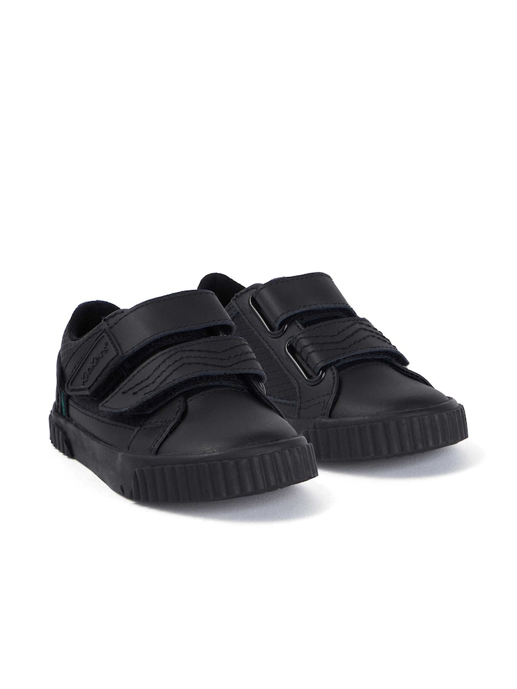 Kickers Black Infant Tovni Twin Flex Leather Trainers - Image 2 of 9