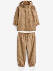 Beige - Lil Atelier Zweiteiliger Regenanzug - Bild 1 von 5