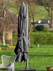 Pacific Black Garden Icon Premium 4mx3m Oblong Faded Parasol - Image 3 of 8