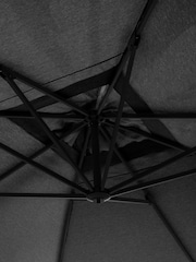 Pacific Black Garden Icon Premium 4mx3m Oblong Faded Parasol - Image 8 of 8