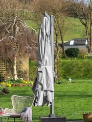 Pacific Grey Garden Icon Premium 4x3m Oblong Manhattan Parasol - Image 3 of 8