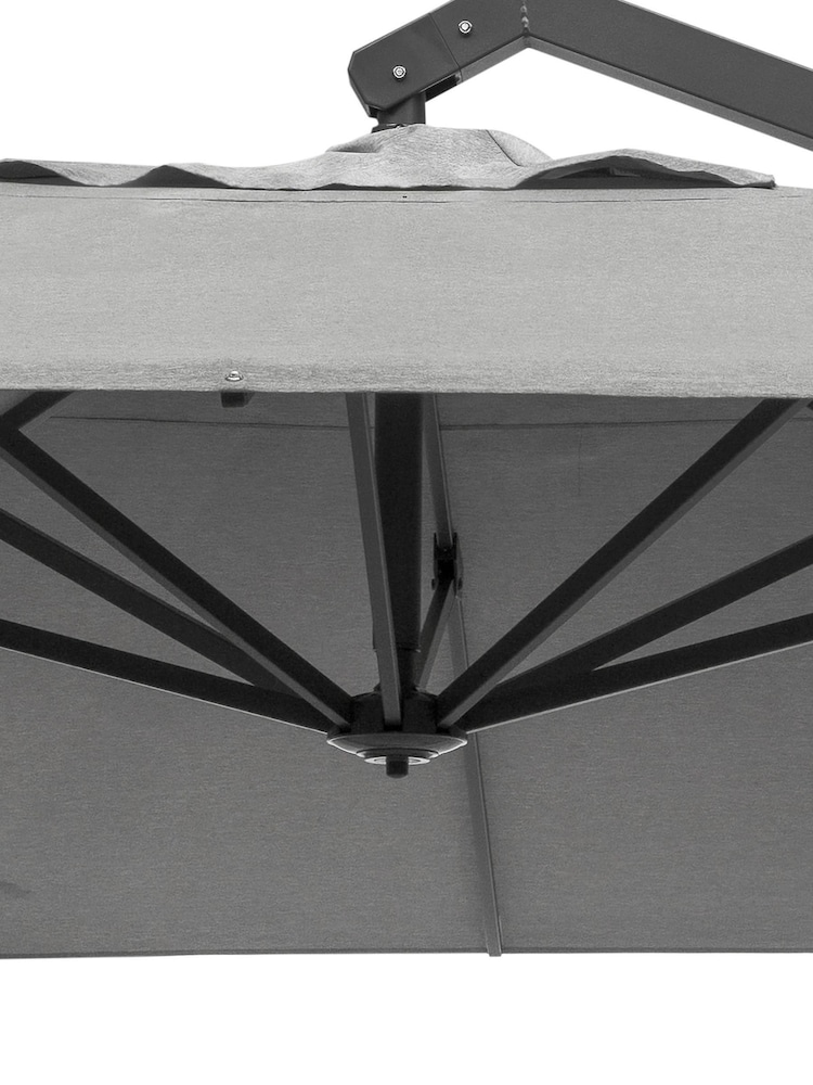 Pacific Grey Garden Icon Premium 4x3m Oblong Manhattan Parasol - Image 8 of 8