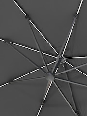 Pacific Grey Garden Glow Challenger T2 3m Square Anthracite Parasol - Image 7 of 7