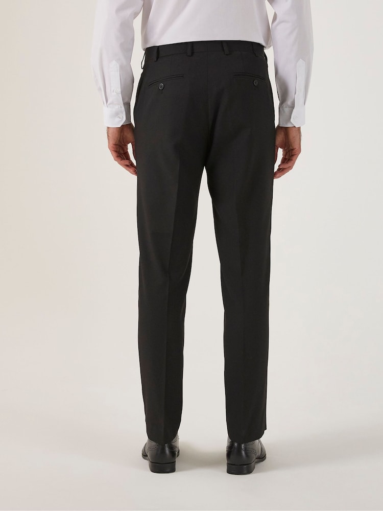Skopes Black Tailored Fit Romulus Sustainable Suit: Trousers - Image 2 of 4