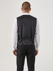 Skopes Black Romulus Sustainable Tailored Fit Suit Waistcoat - Image 2 of 4