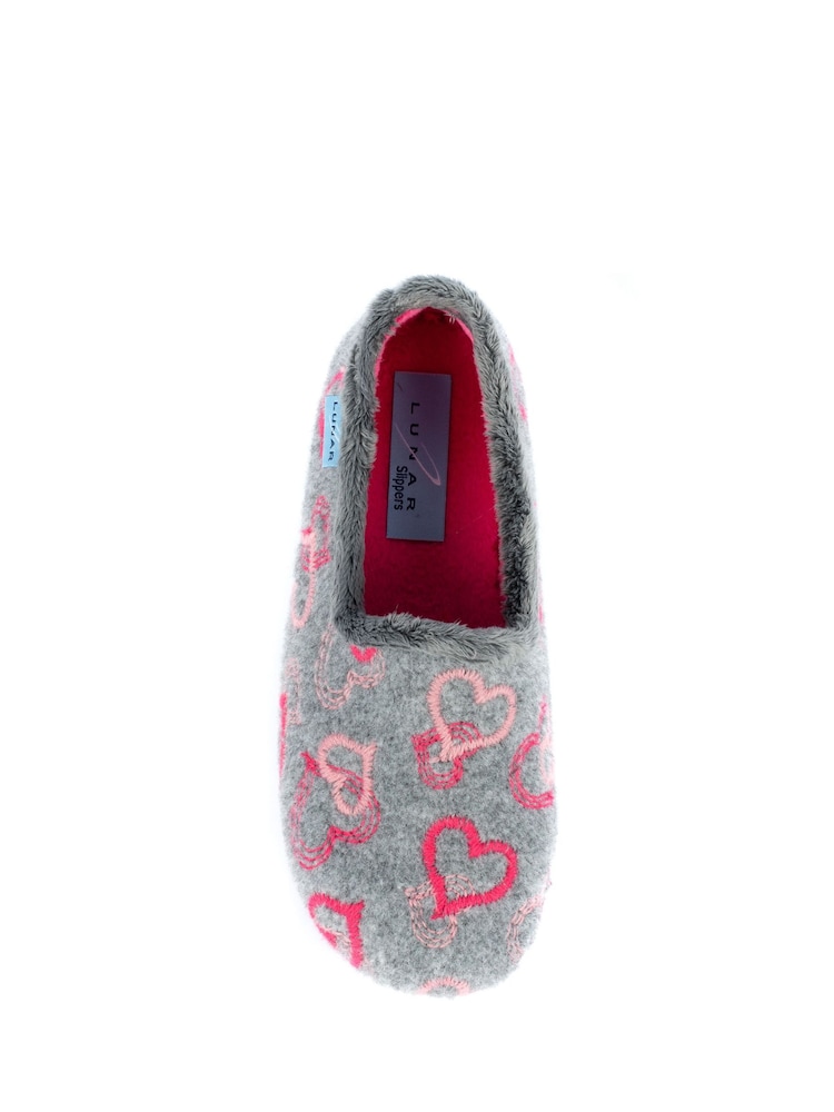 Lunar Grey Jolly Heart Full Slippers - Image 4 of 4