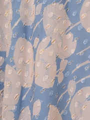 Adrianna Papell Blue Floral Chiffon Popover Dress - Image 6 of 6