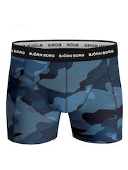 Bjorn Borg Blue Cotton Stretch Boxer 3 Pack - Image 4 of 7