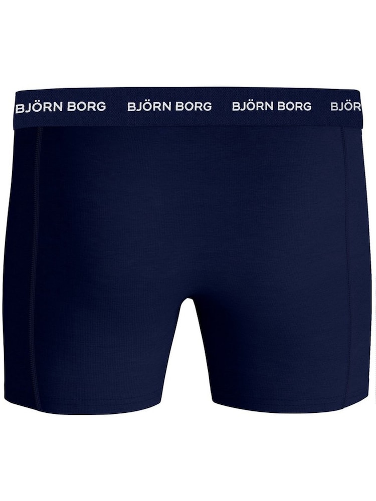 Bjorn Borg Blue Cotton Stretch Boxer 3 Pack - Image 7 of 7
