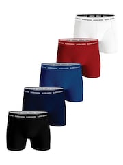 Bjorn Borg Blue Multi Cotton Stretch Boxer 5 Pack - Image 1 of 7