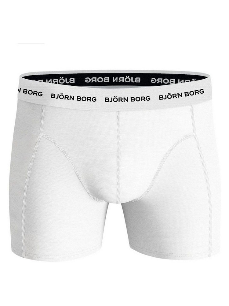 Bjorn Borg Blue Multi Cotton Stretch Boxer 5 Pack - Image 7 of 7