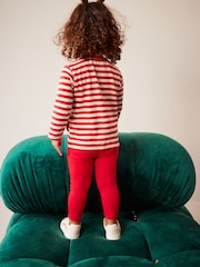 Red Red Reindeer Long Sleeve Bag Tshirt and Leggings (3mths-7yrs) - Image 2 of 7