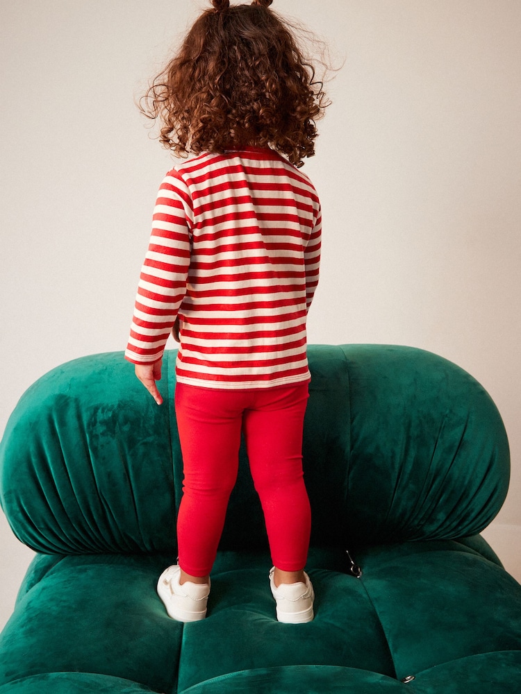 Red Red Reindeer Long Sleeve Bag Tshirt and Leggings (3mths-7yrs) - Image 2 of 7