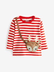 Red Red Reindeer Long Sleeve Bag Tshirt and Leggings (3mths-7yrs) - Image 5 of 7