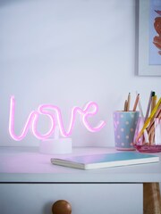 glow Pink Neon Love Table Light - Image 1 of 1