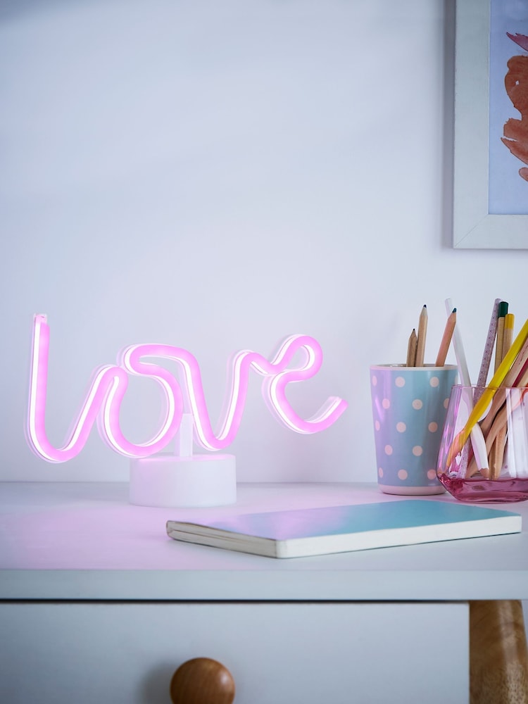 glow Pink Neon Love Table Light - Image 1 of 1