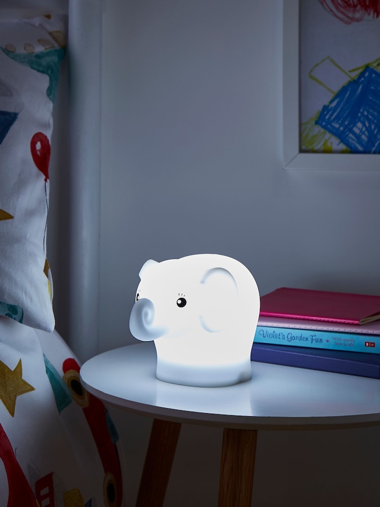 glow White Elephant Night Light - Image 1 of 7