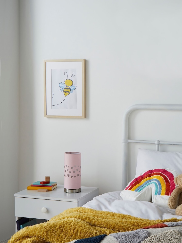 glow Pink Hearts Laser Cut LED Table Lamp - Image 2 of 6