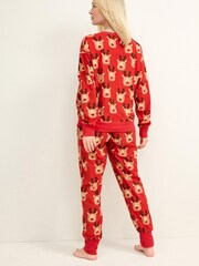Red Reindeer Matching Family Womens Maternity Cosy Pyjamas - Image 3 of 8