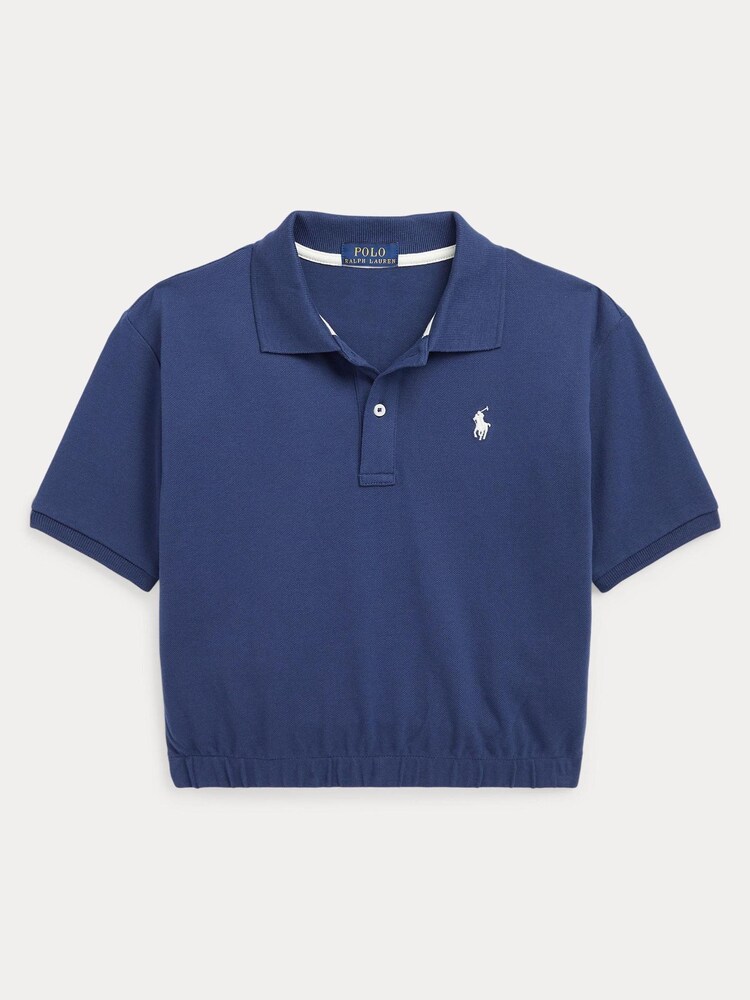 Polo Ralph Lauren Girls Blue Cropped Polo - Image 1 of 2
