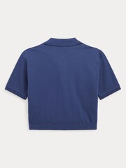 Polo Ralph Lauren Girls Blue Cropped Polo - Image 2 of 2