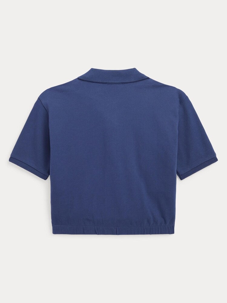 Polo Ralph Lauren Girls Blue Cropped Polo - Image 2 of 2