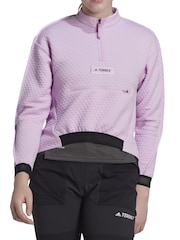 adidas Purple Terrex Hike 1/2 Zip Fleece - Image 2 of 10