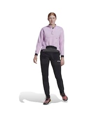 adidas Purple Terrex Hike 1/2 Zip Fleece - Image 9 of 10