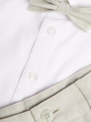 Monsoon Green Smart Shorts Bowtie and Shirt Set - Image 3 of 3