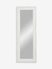 White Wolton Distressed Full Length Wall Mirror - Image 2 of 3