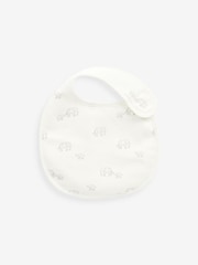 Delicate White Animal 3 Pack Regular Bibs - Image 3 of 4