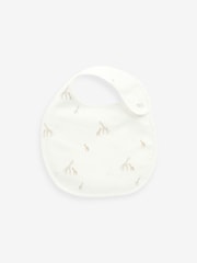 Delicate White Animal 3 Pack Regular Bibs - Image 4 of 4