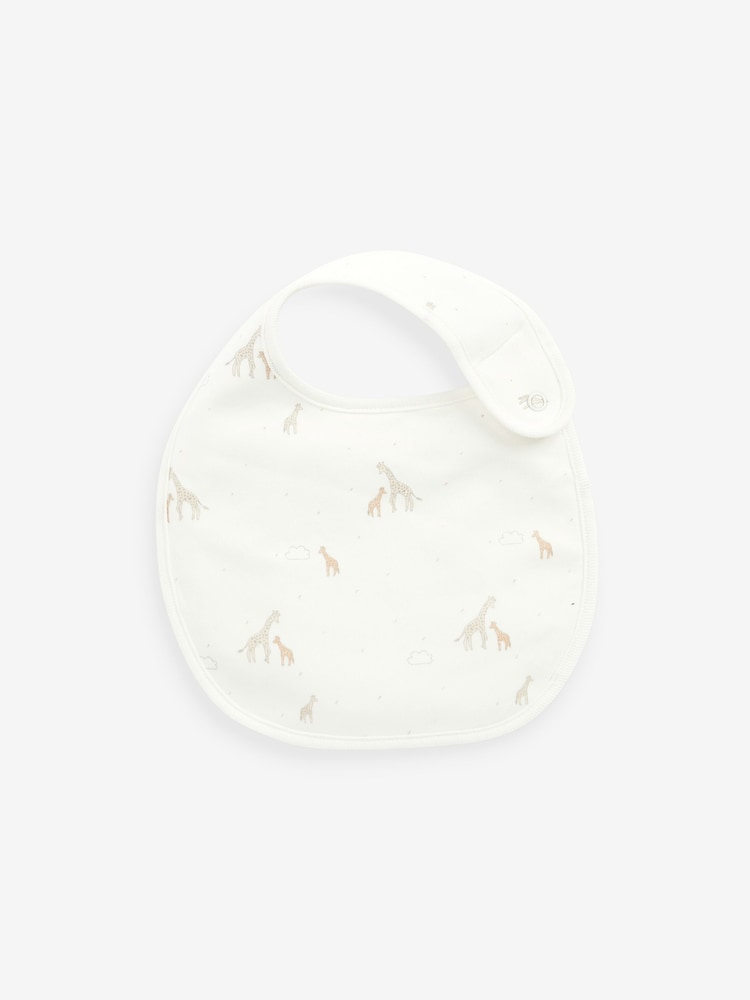 Delicate White Animal 3 Pack Regular Bibs - Image 4 of 4