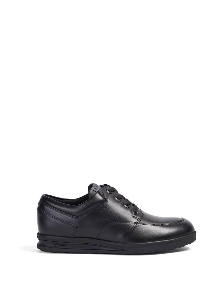 Kickers Black Youth Troiko Lace School Shoes - Image 1 of 8