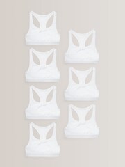 White 7 Pack Racer Back Crop Tops (5-16yrs) - Image 1 of 4