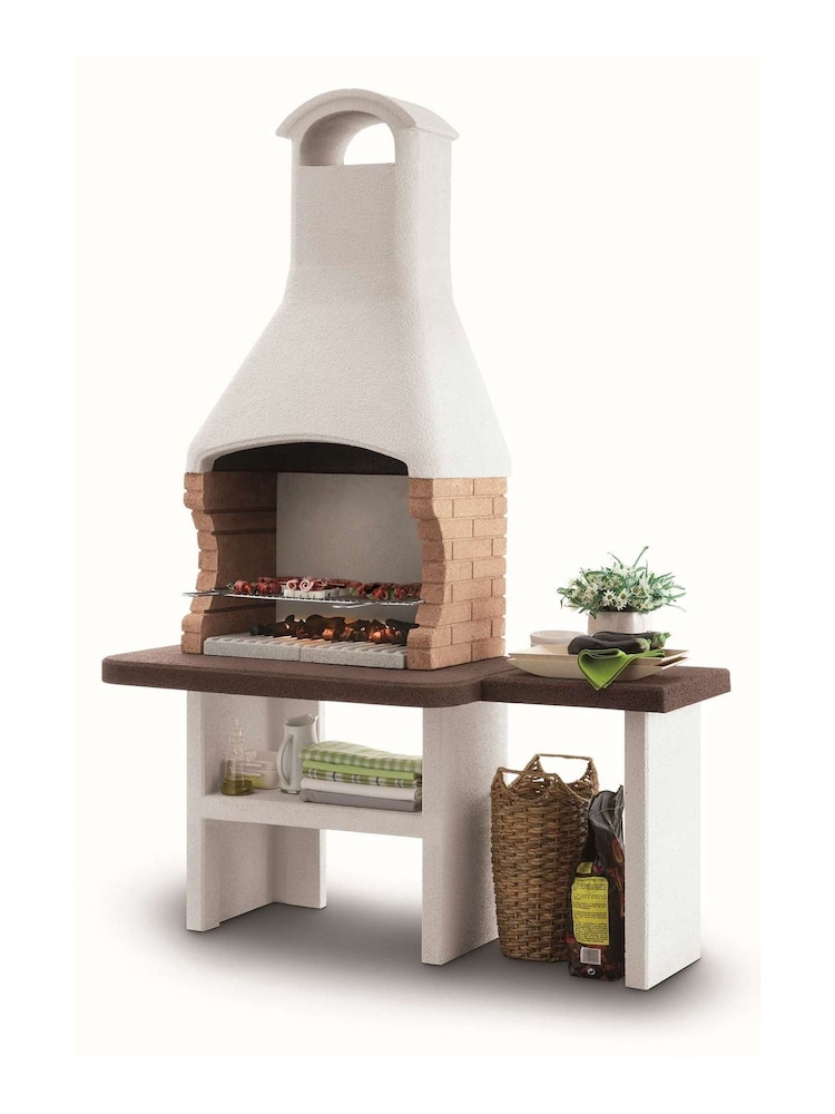 Palazzetti White Garden Jesolo 2 Masonry BBQ with Side Table - Image 1 of 1
