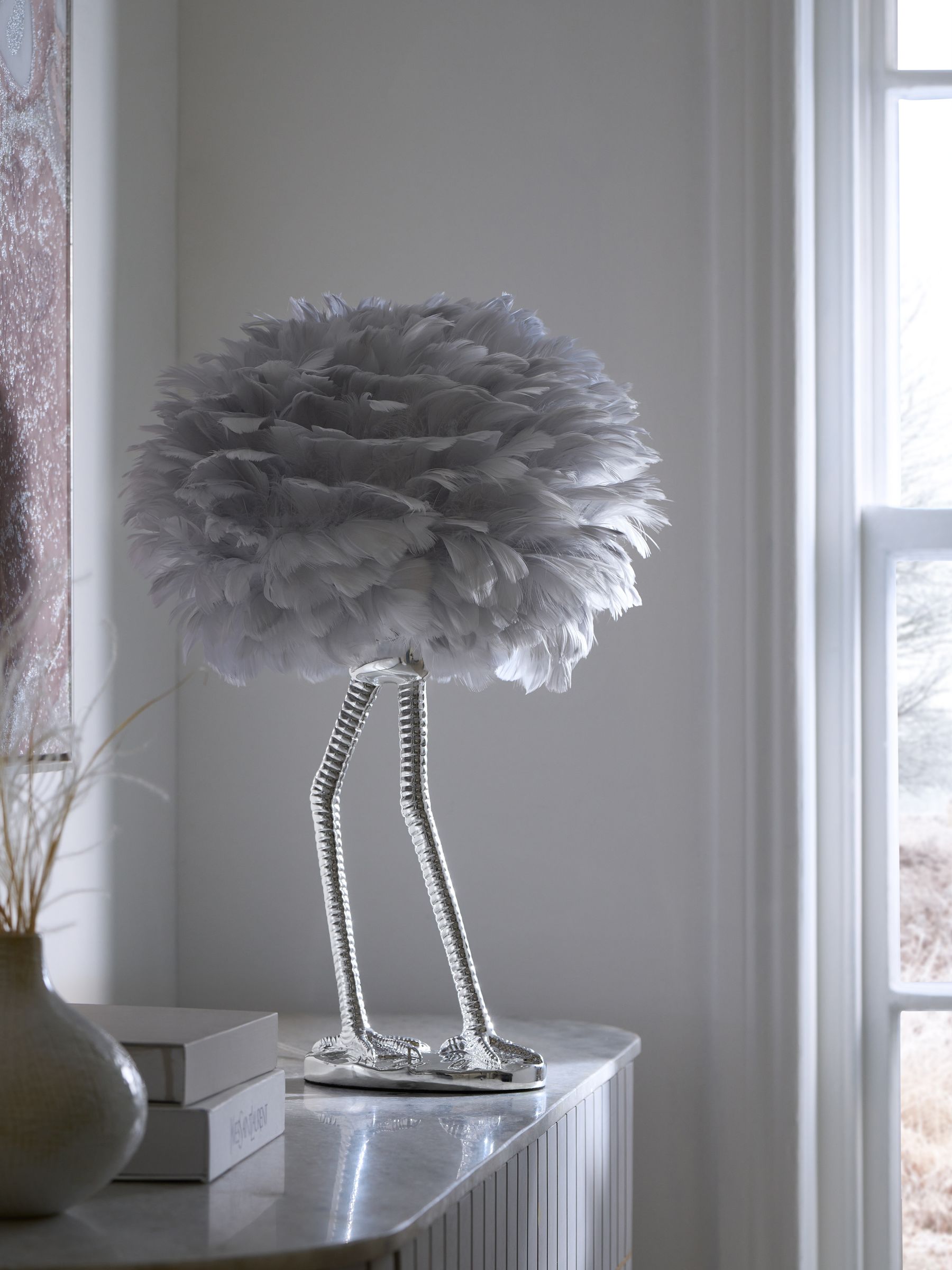 Lipsy feather table lamp top