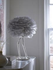 Lipsy Chrome Odette Table Lamp - Image 2 of 5