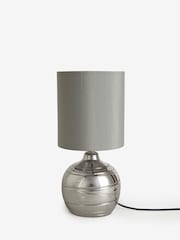 Smoke Grey Drizzle Table Bedside Lamp - Image 6 of 7