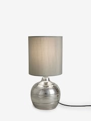 Smoke Grey Drizzle Table Bedside Lamp - Image 7 of 7