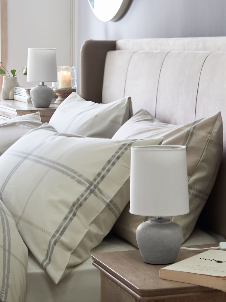 Grey Lydford Bedside Table Lamp - Image 2 of 4