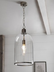 Brushed Chrome Gloucester Tall Pendant Ceiling Light - Image 1 of 7