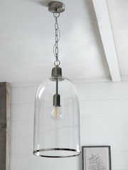 Brushed Chrome Gloucester Tall Pendant Ceiling Light - Image 2 of 7