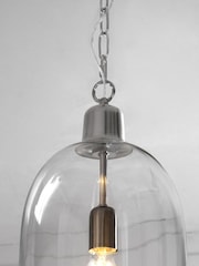 Brushed Chrome Gloucester Tall Pendant Ceiling Light - Image 3 of 7