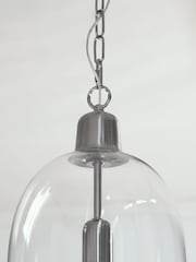 Brushed Chrome Gloucester Tall Pendant Ceiling Light - Image 4 of 7