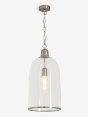 Brushed Chrome Gloucester Tall Pendant Ceiling Light - Image 6 of 7
