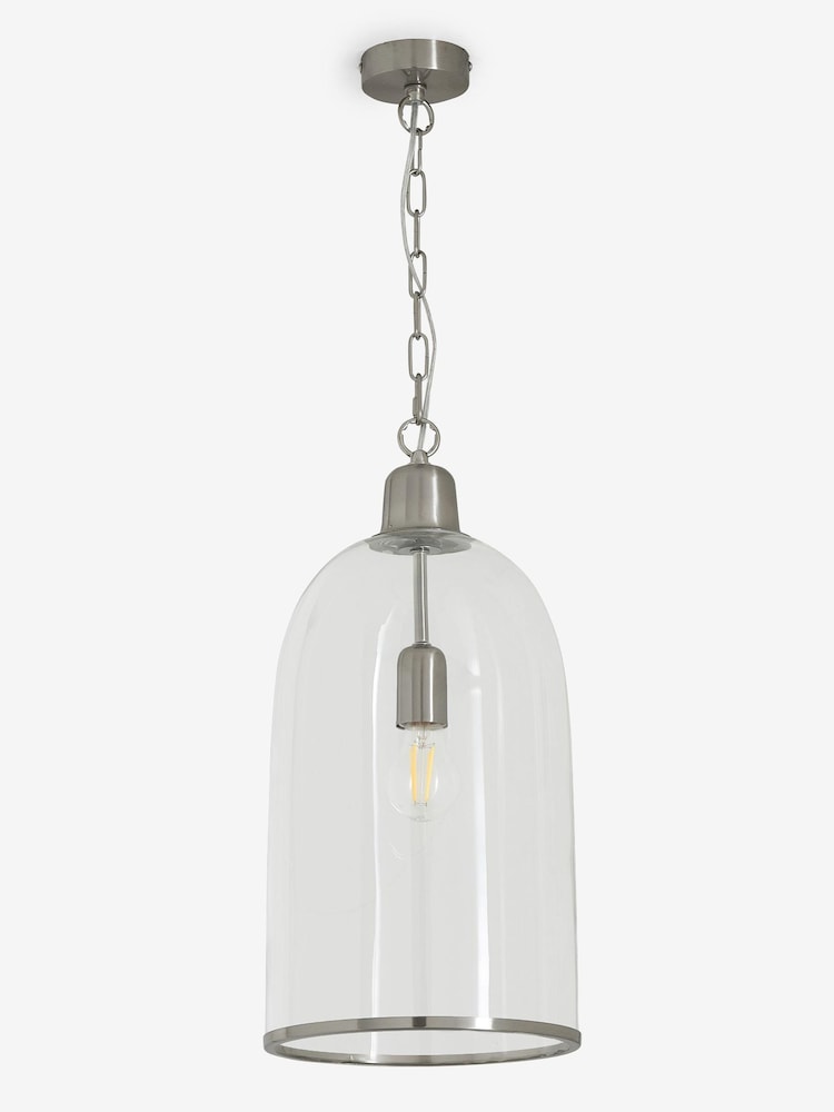 Brushed Chrome Gloucester Tall Pendant Ceiling Light - Image 7 of 7