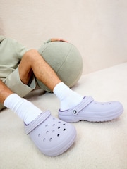 Crocs Purple Classic Lined Clogs - Image 2 of 3