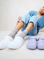 Crocs Purple Classic Lined Clogs - Image 3 of 3