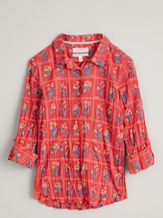 Seasalt Cornwall Red Larissa Organic Cotton Shirt - Image 3 of 5